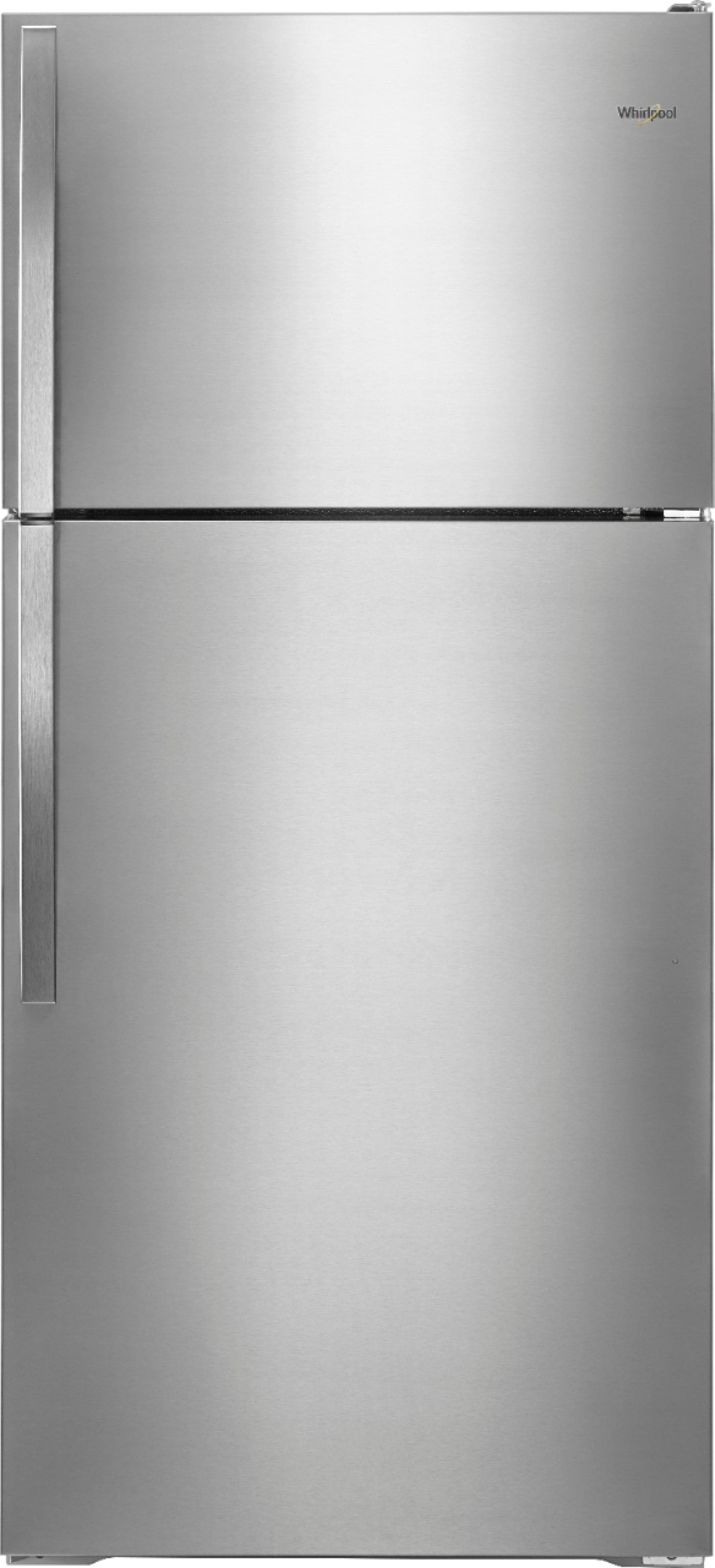 Whirlpool - 14.3 Cu. Ft. Top-Freezer Refrigerator - Monochromatic Stainless Steel product image