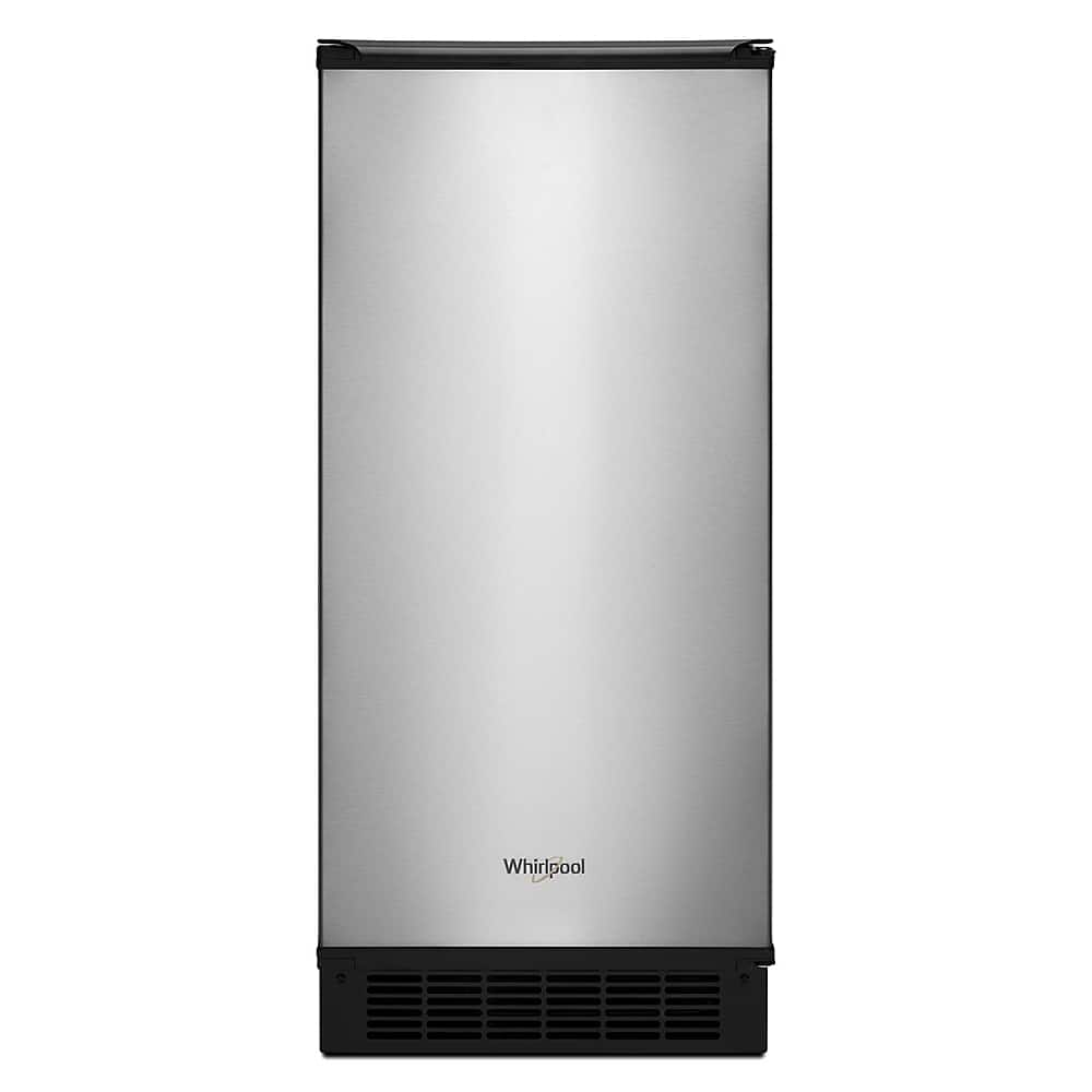 Whirlpool - 15" 29-Lb. Freestanding Icemaker - Stainless Steel product image