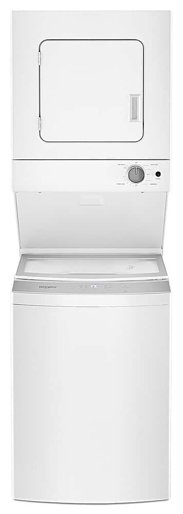 Whirlpool - 1.6 Cu. Ft. Top Load Washer and 3.4 Cu. Ft. Electric Dryer with Smooth Wave Stainless Steel Wash Basket - White…