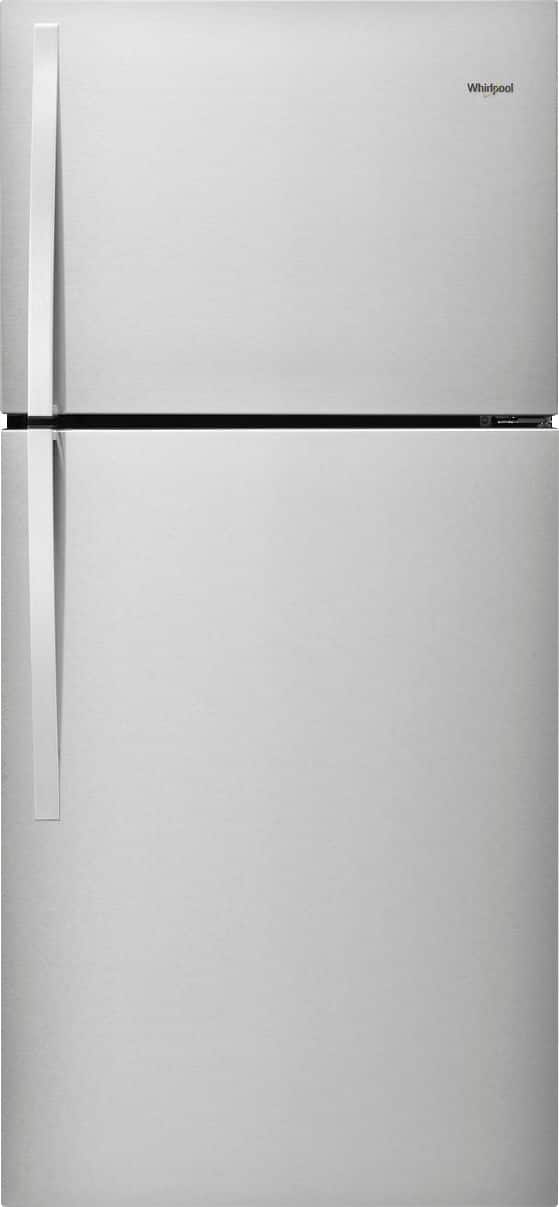 Whirlpool - 19.3 Cu. Ft. Top-Freezer Refrigerator - Monochromatic Stainless Steel product image