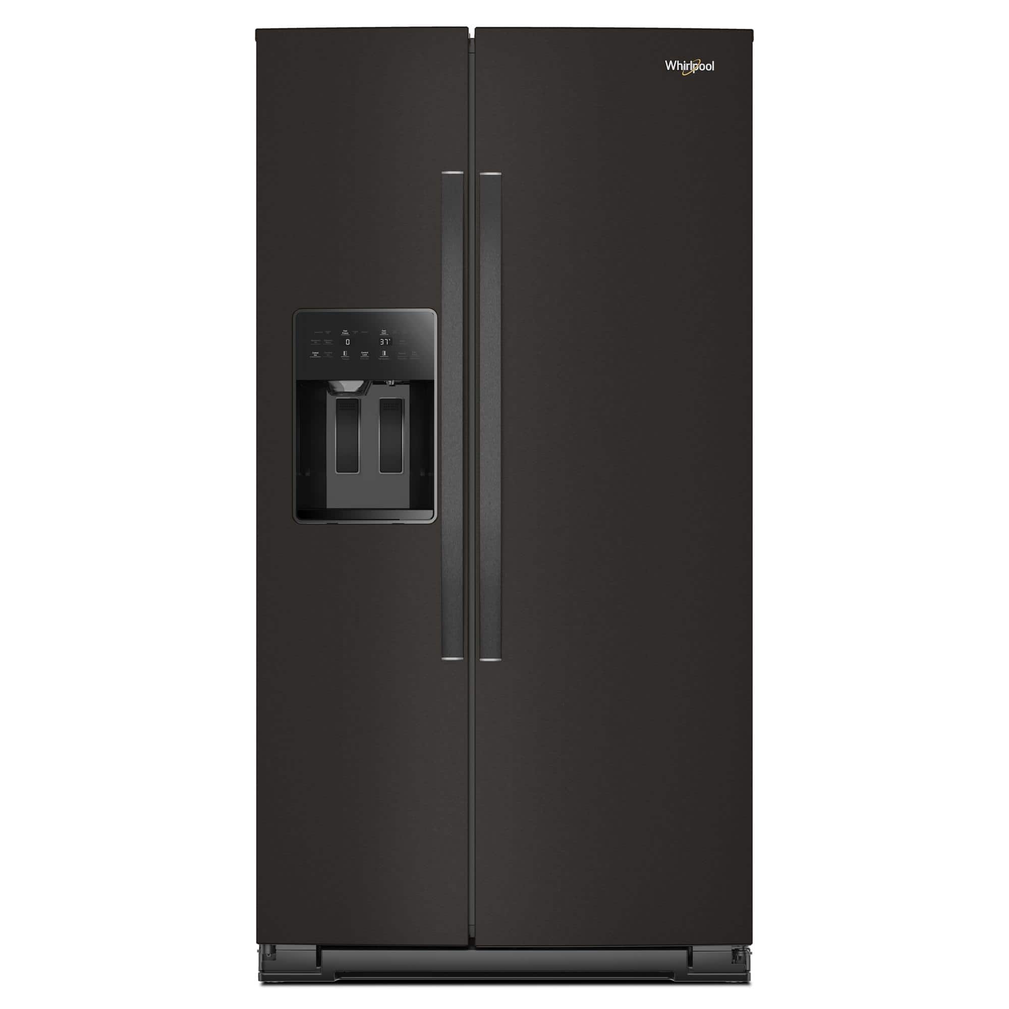 Whirlpool - 21 Cu. Ft. Side-by-Side Counter-Depth Refrigerator with In-Door Ice & Water - Black product image