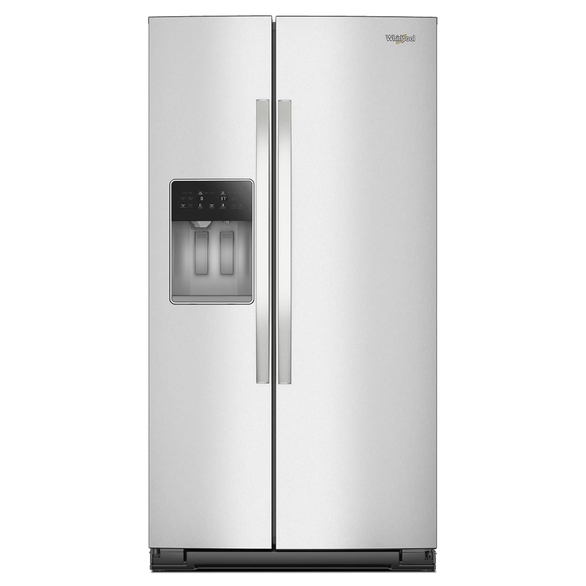 Whirlpool - 21 Cu. Ft. Side-by-Side Counter-Depth Refrigerator with TruCool System - Fingerprint-Resistant Stainless Finish…