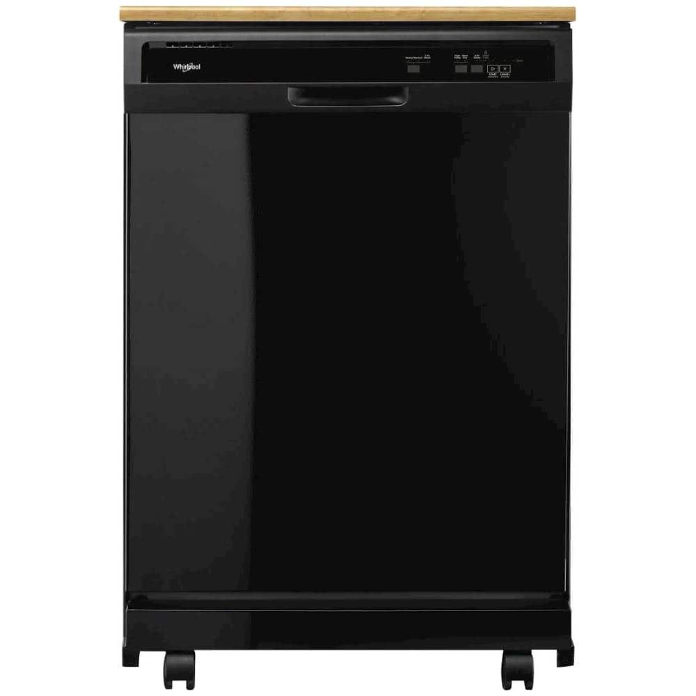 Whirlpool - 24" Front Control Tall Tub Portable Dishwasher - Black product image