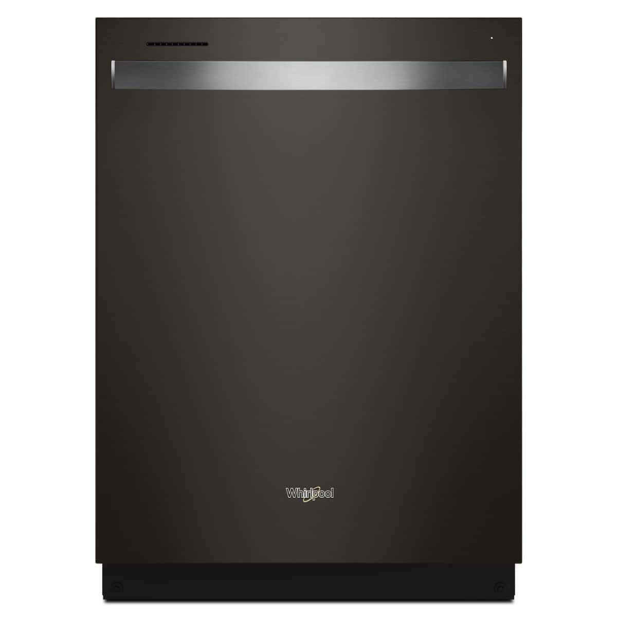 Whirlpool - 24” Stainless Steel Dishwasher with AI Intelligent Wash - 47 dBA .- Print Resistant Black Stainless - Print Resi…