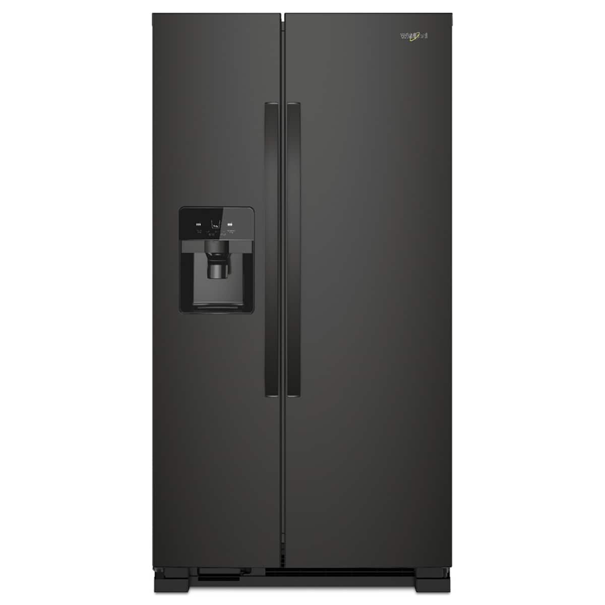 Whirlpool - 25 Cu. Ft. Side-by-Side Refrigerator with Frameless Glass Shelves - Black product image