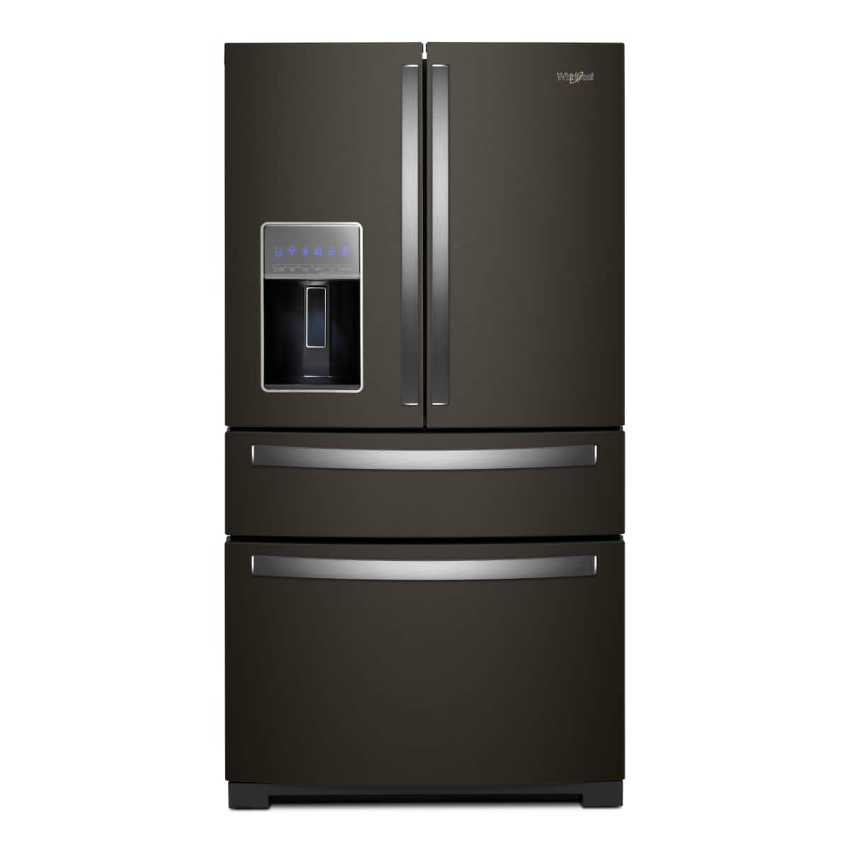 Whirlpool - 26 Cu. Ft. Wide 4 Door Refrigerator with Prep and Store Bins - Black Stainless Steel product image