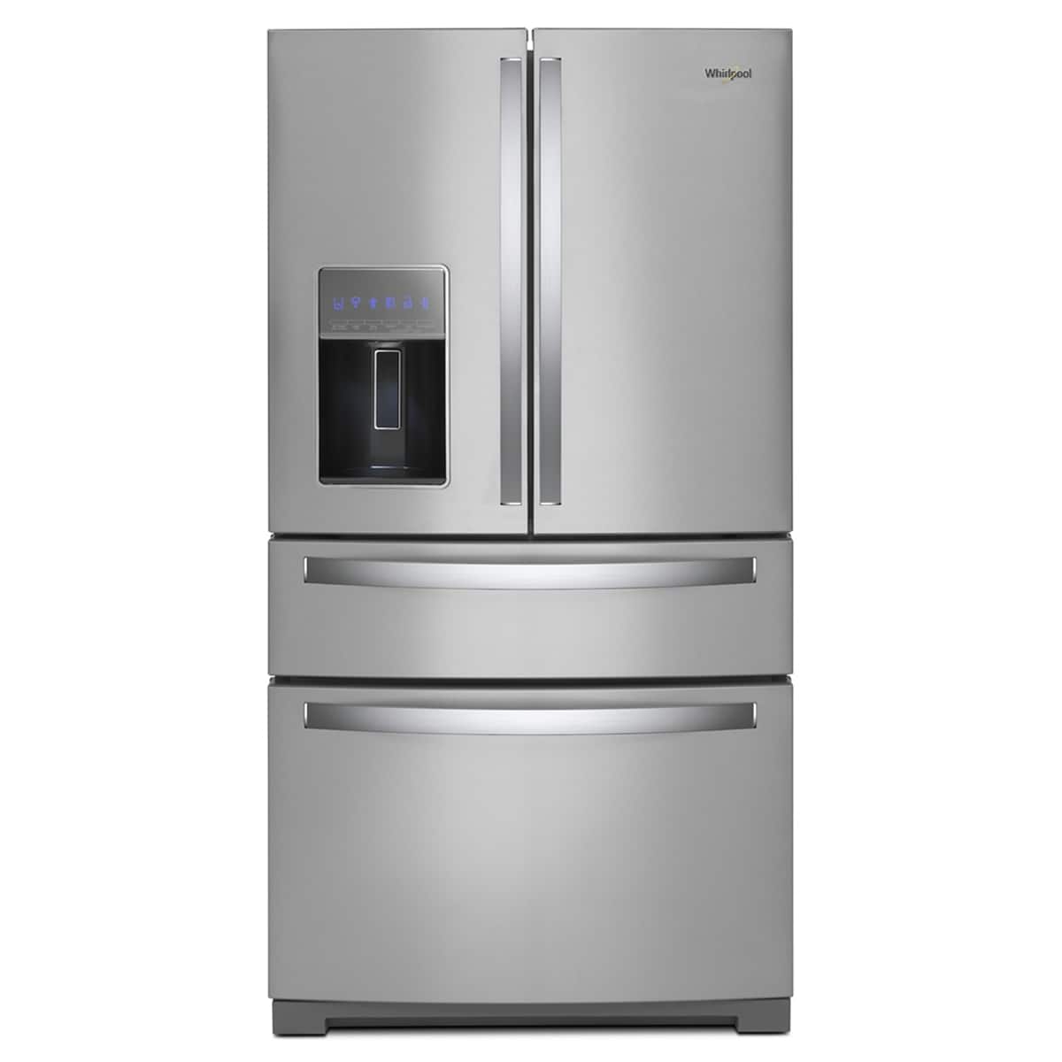 Whirlpool - 26 Cu. Ft. Wide 4 Door Refrigerator with Prep and Store Bins - Stainless Steel product image