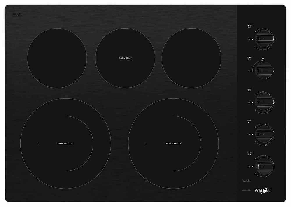 Whirlpool - 30" Electric Cooktop - Black product image