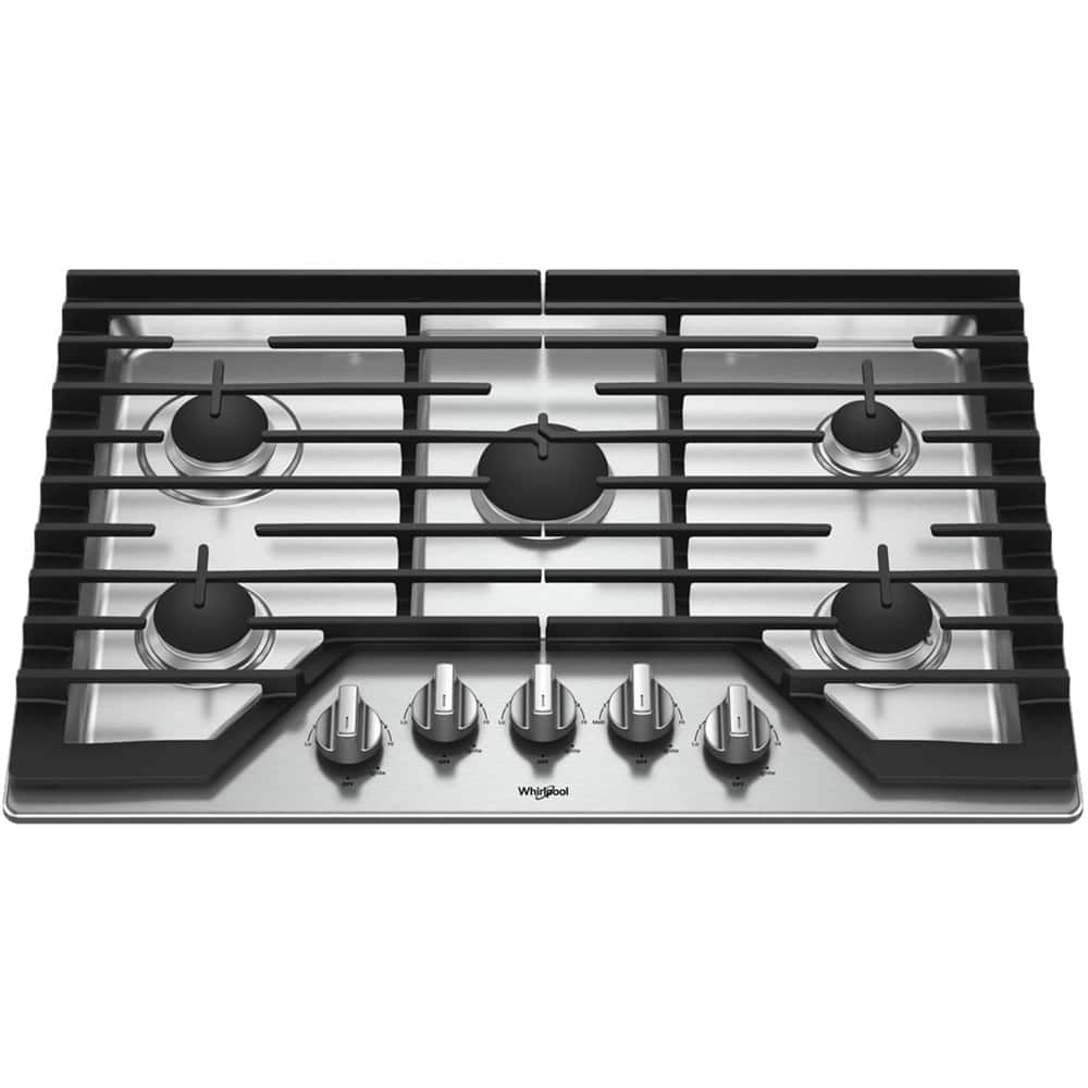 Whirlpool - 30" Gas Cooktop - Stainless Steel product image