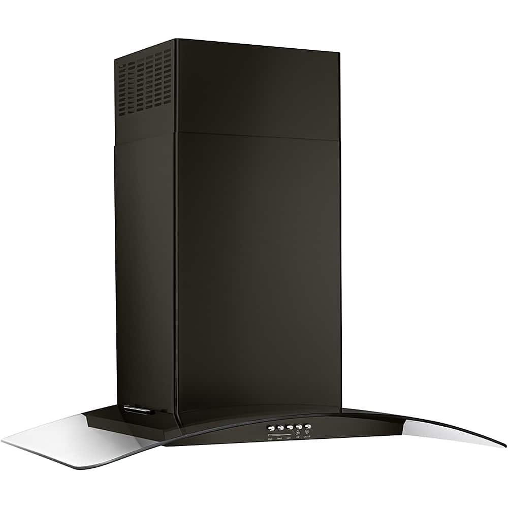 Whirlpool - 30 inches - Externally Vented & Recirculating - Wall Range Hood - Black Stainless Steel product image