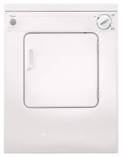 Whirlpool - 3.4 Cu. Ft. Stackable Electric Dryer with Flexible Installation - White product image