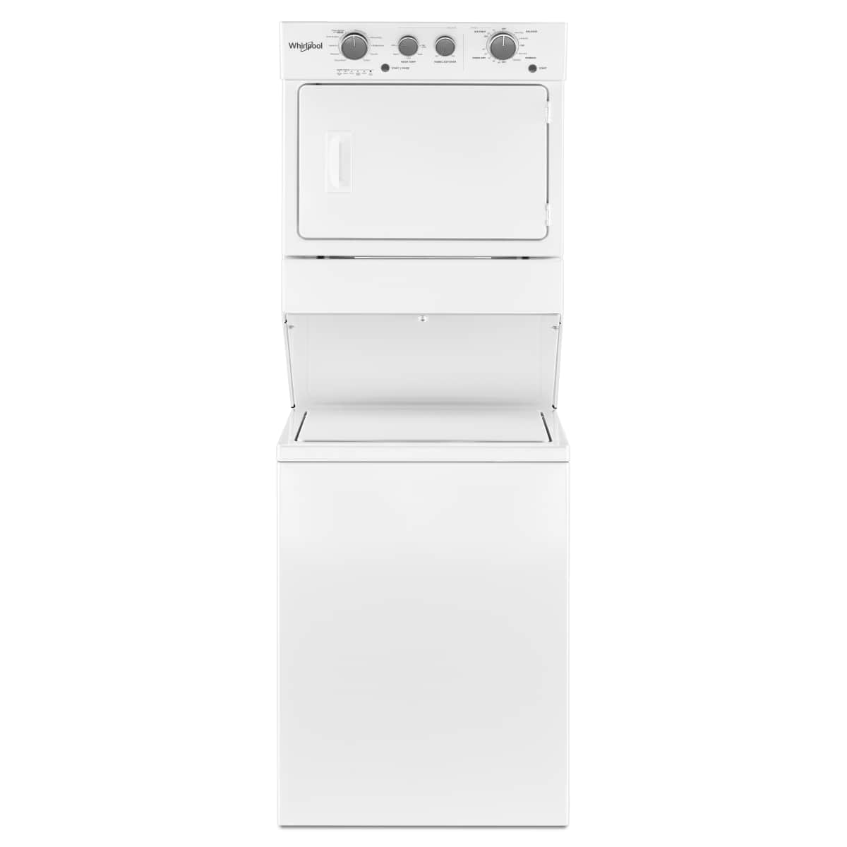 Whirlpool - 3.5 Cu. Ft. Top Load Washer and 5.9 Cu. Ft. Electric Dryer with Dual Action Agitator - White product image
