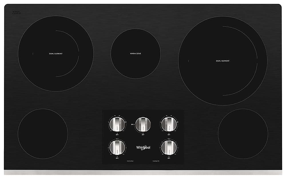 Whirlpool - 36" Electric Cooktop - Stainless Steel product image