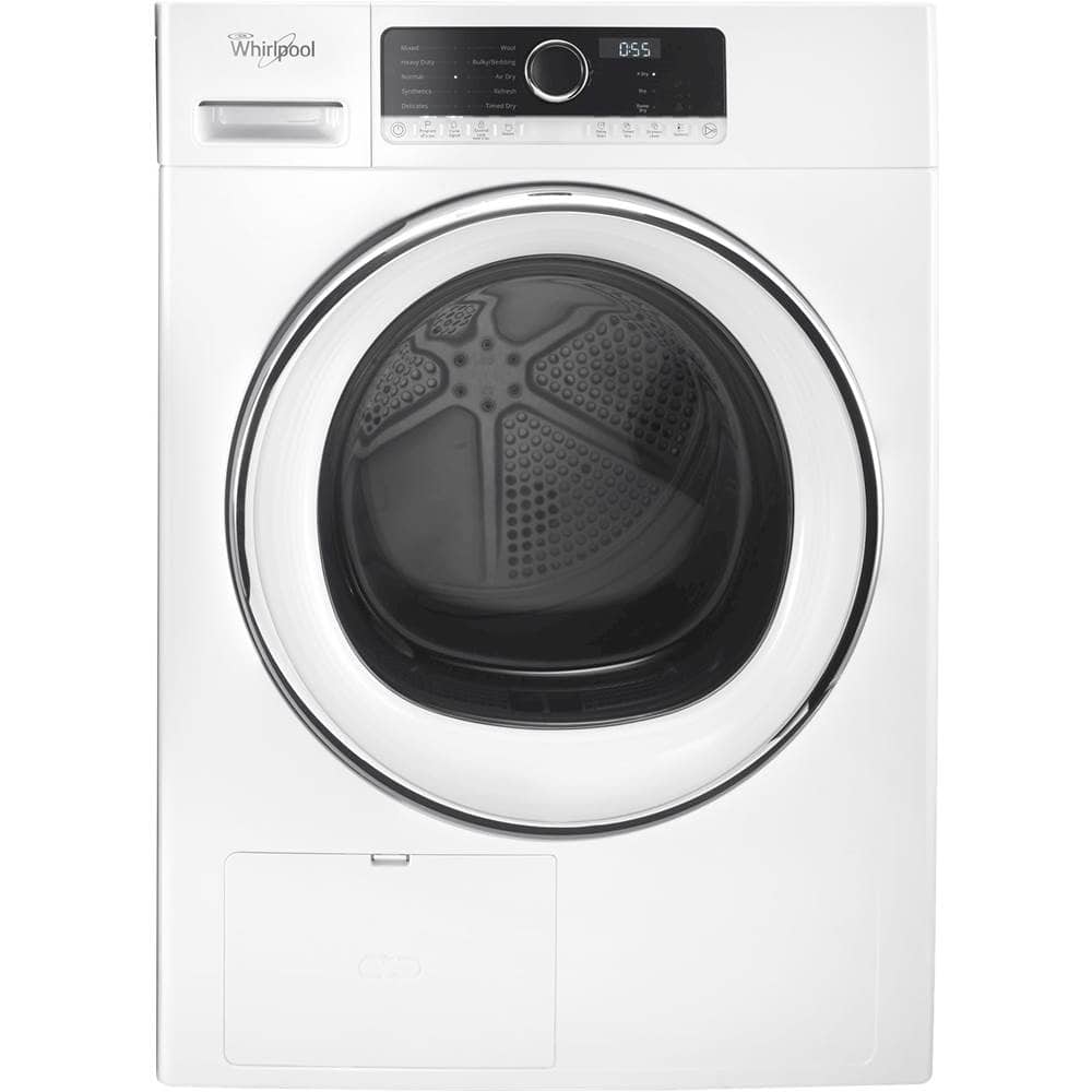 Whirlpool - 4.3 Cu. Ft. Stackable Electric Dryer with Steam and Wrinkle Shield - White product image