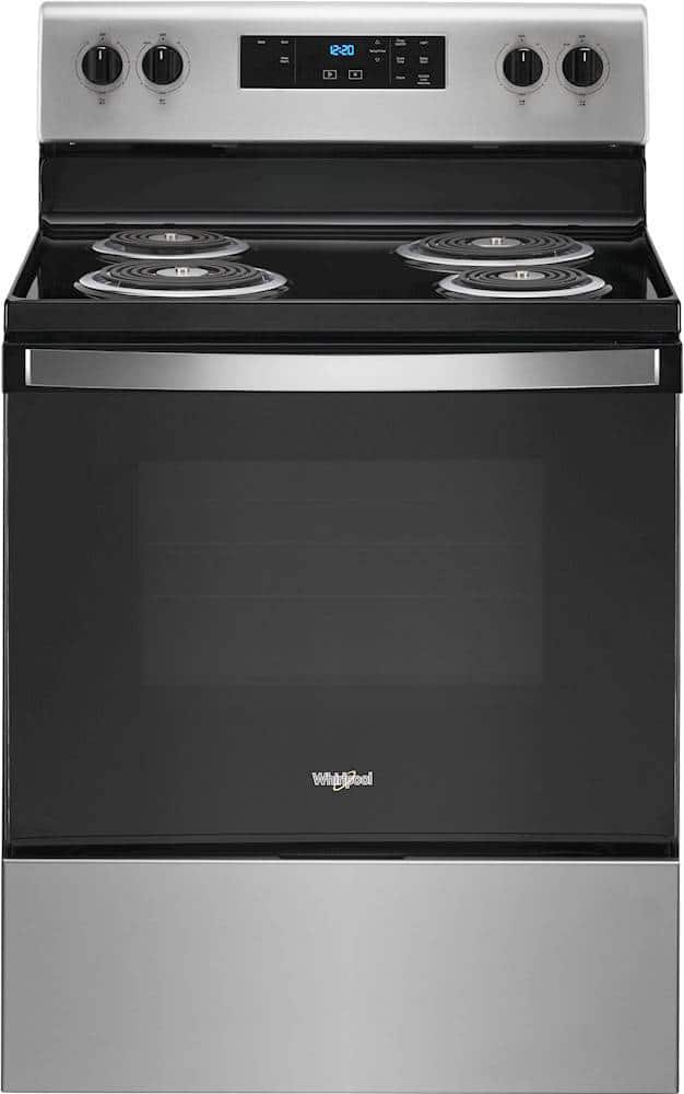 Whirlpool - 4.8 Cu. Ft. Freestanding Electric Range with Keep Warm Setting - Stainless Steel product image