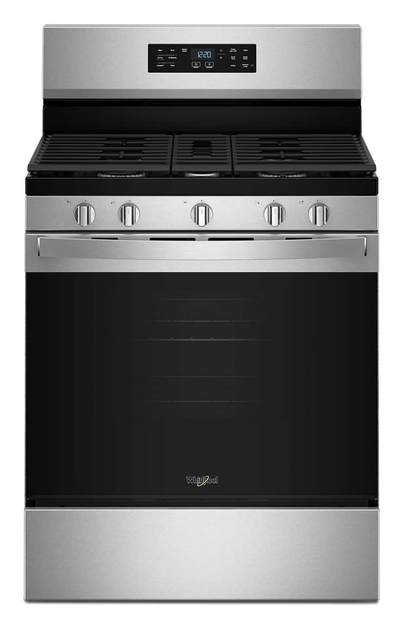 Whirlpool - 5.0 Cu. Ft. Freestanding Gas Convection Range with Air Cooking Technology and Steam Clean - Stainless Steel prod…