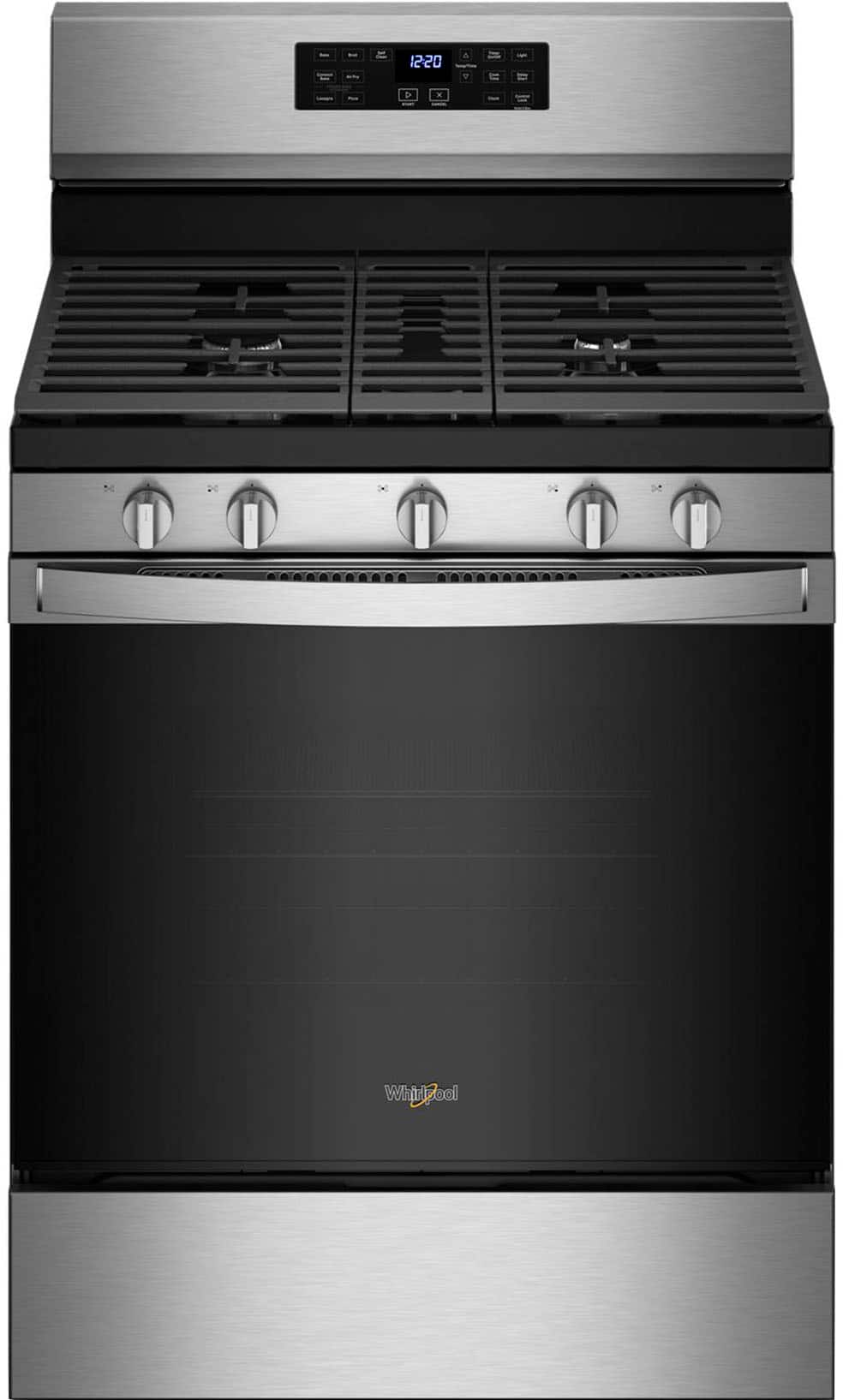 Whirlpool - 5.0 Cu. Ft. Gas Burner Range with Air Fry for Frozen Foods - Stainless Steel product image