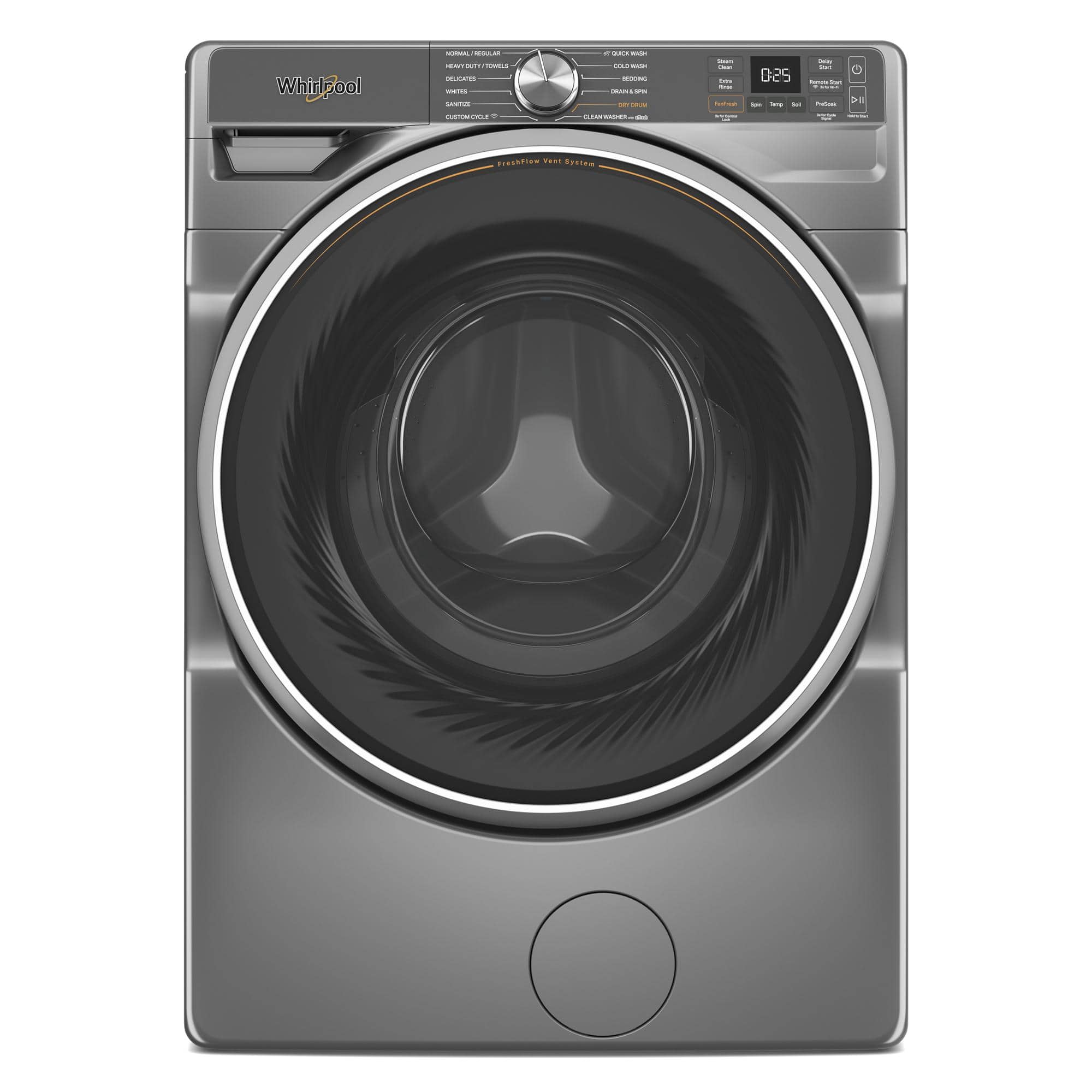 Whirlpool - 5.0 Cu. Ft. High Efficiency Smart Front Load Washer with FreshFlow Vent System - Silver product image