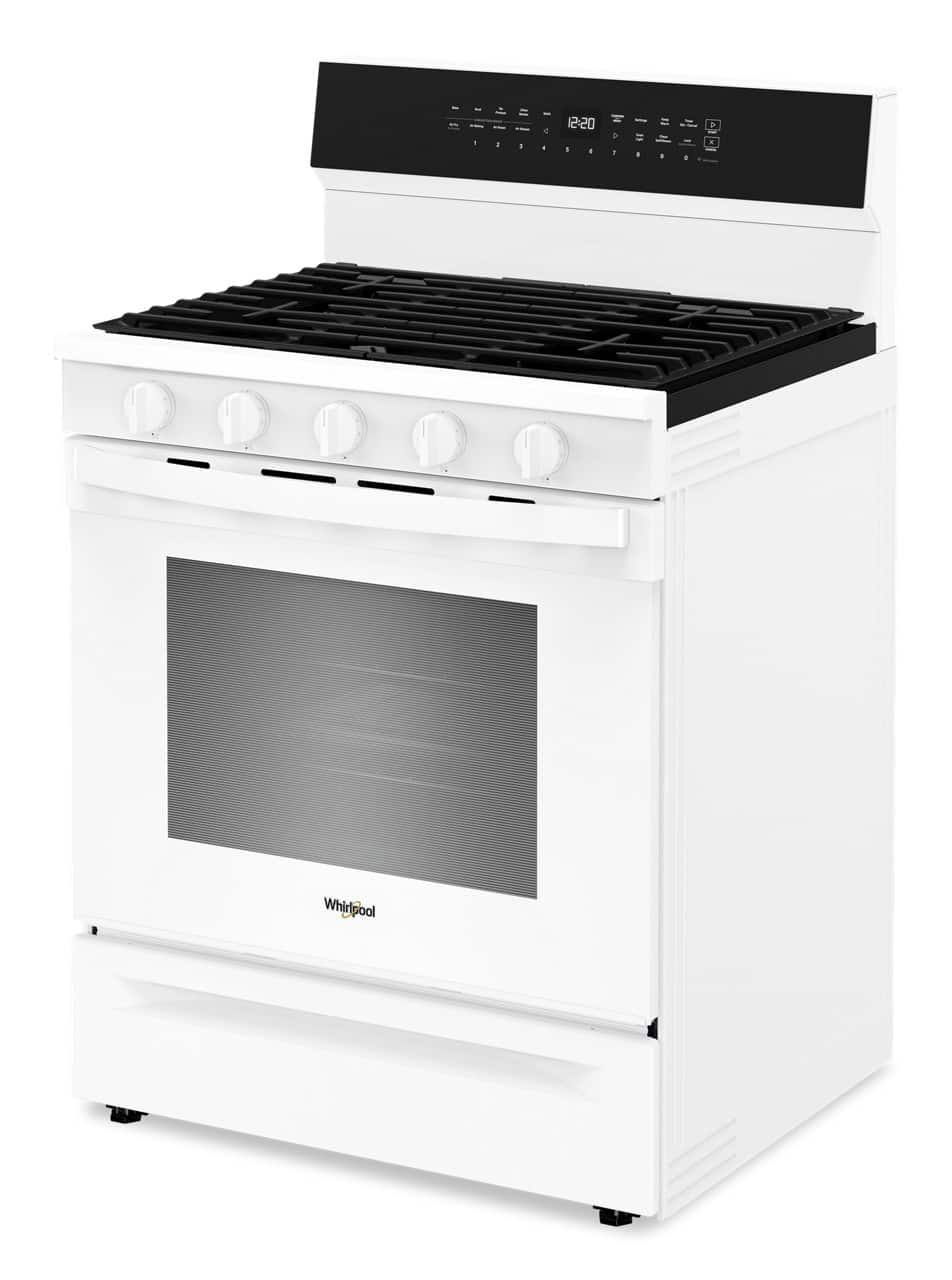 Whirlpool - 5.0 Cu. Ft. Smart Freestanding Gas Range with Air Cooking Technology, No Preheat Air Fry and Steam/Self Clean -…