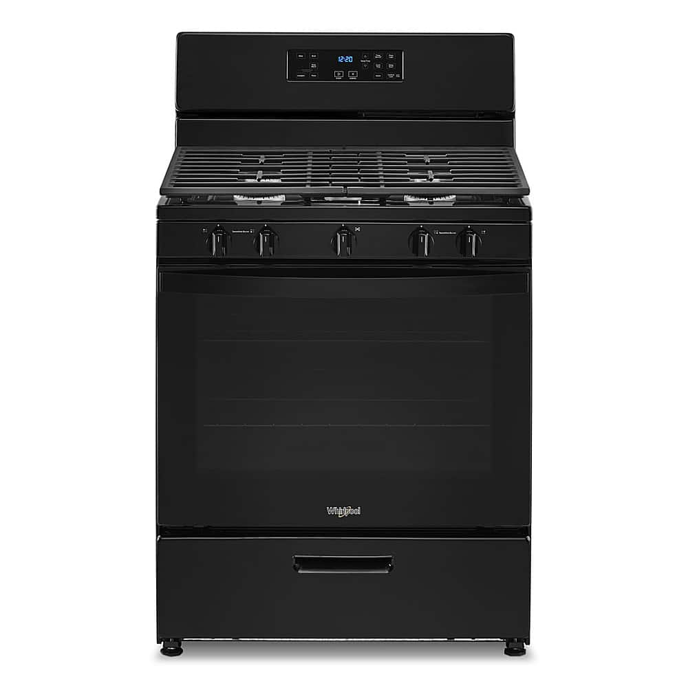 Whirlpool - 5.1 Cu. Ft. Freestanding Gas Range with Edge to Edge Cooktop - Black product image