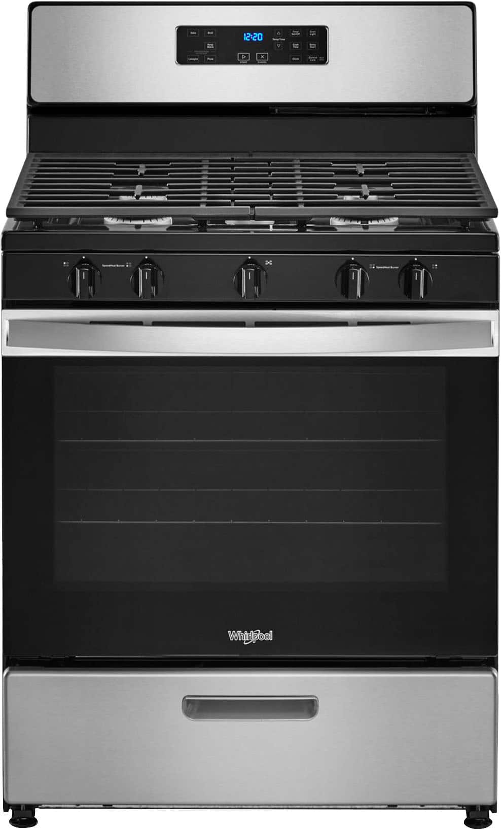Whirlpool - 5.1 Cu. Ft. Freestanding Gas Range with Edge to Edge Cooktop - Stainless Steel product image