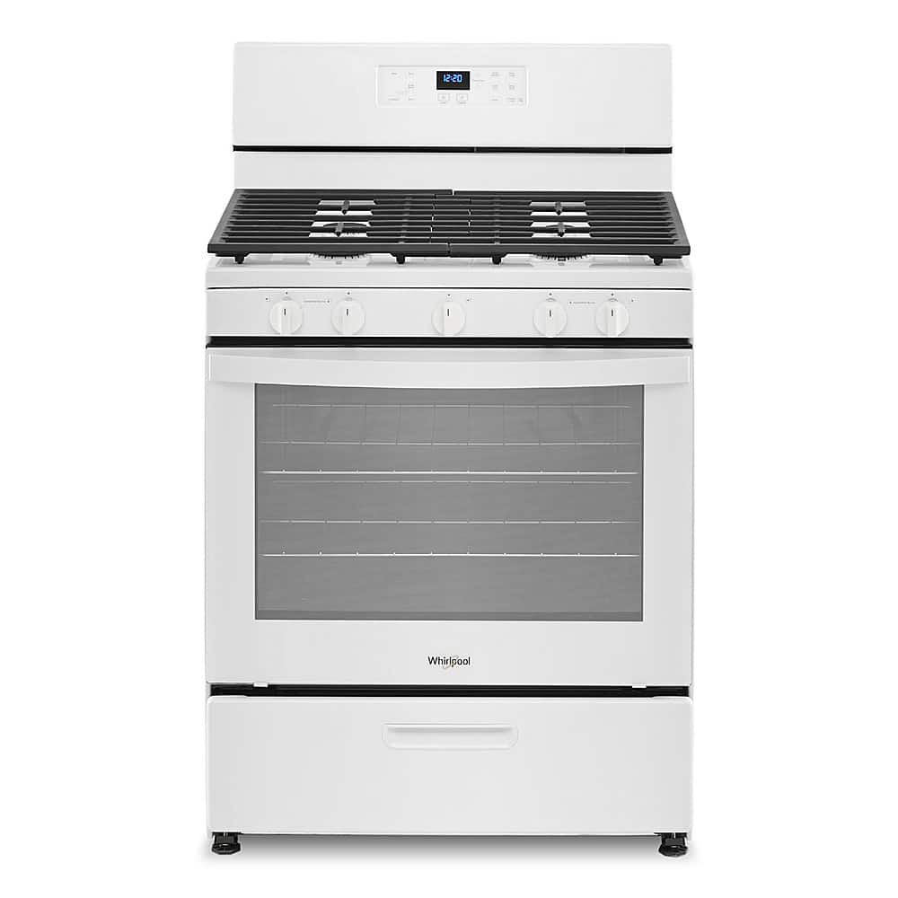 Whirlpool - 5.1 Cu. Ft. Freestanding Gas Range with Edge to Edge Cooktop - White product image