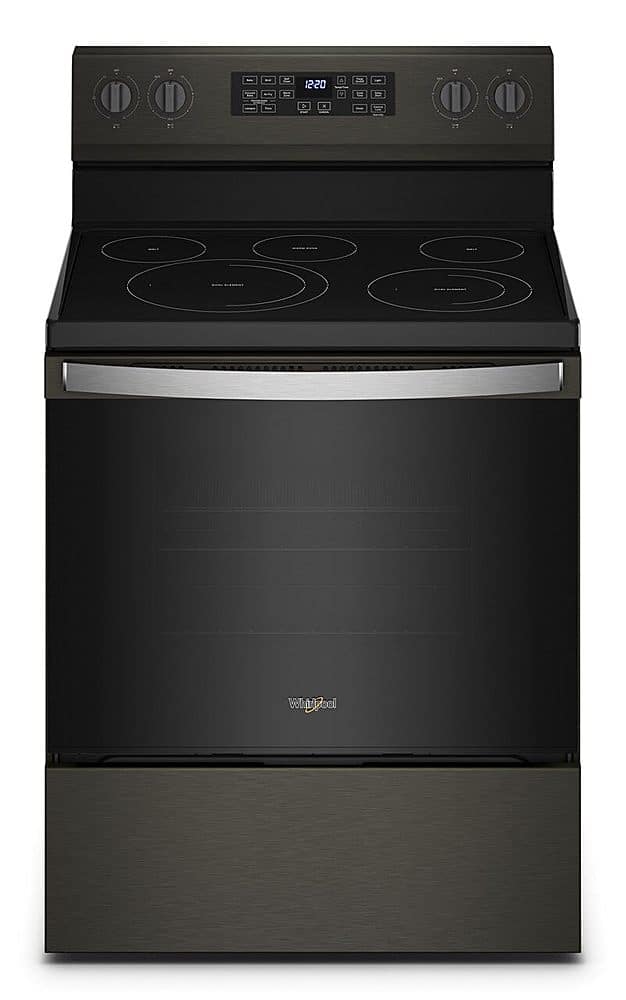 Whirlpool - 5.3 Cu. Ft. Freestanding Electric Convection Range with Air Fry - Black Stainless Steel product image