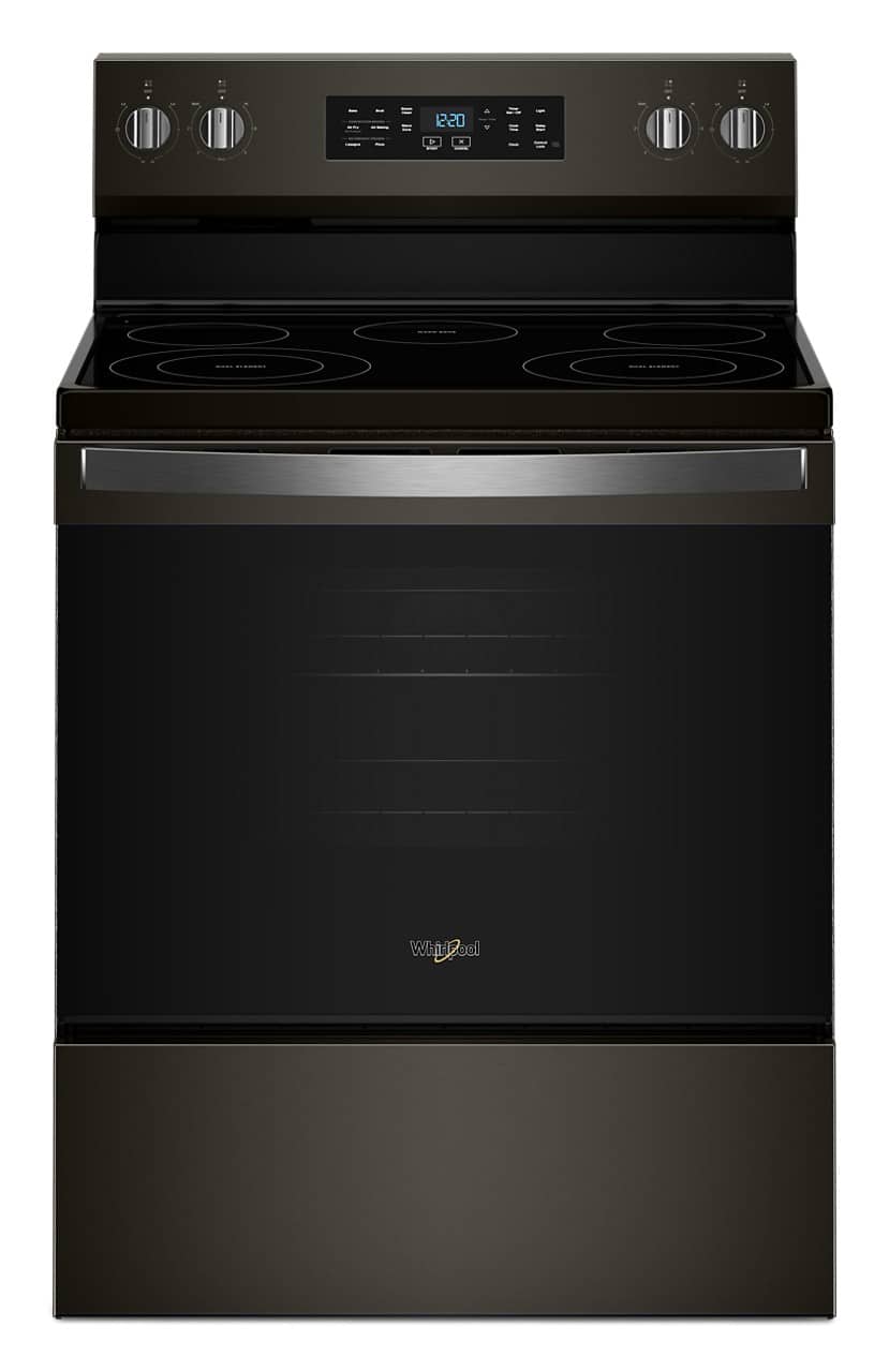 Whirlpool - 5.3 Cu. Ft. Freestanding Electric Range with Air Cooking Technology and Steam Clean - Black product image