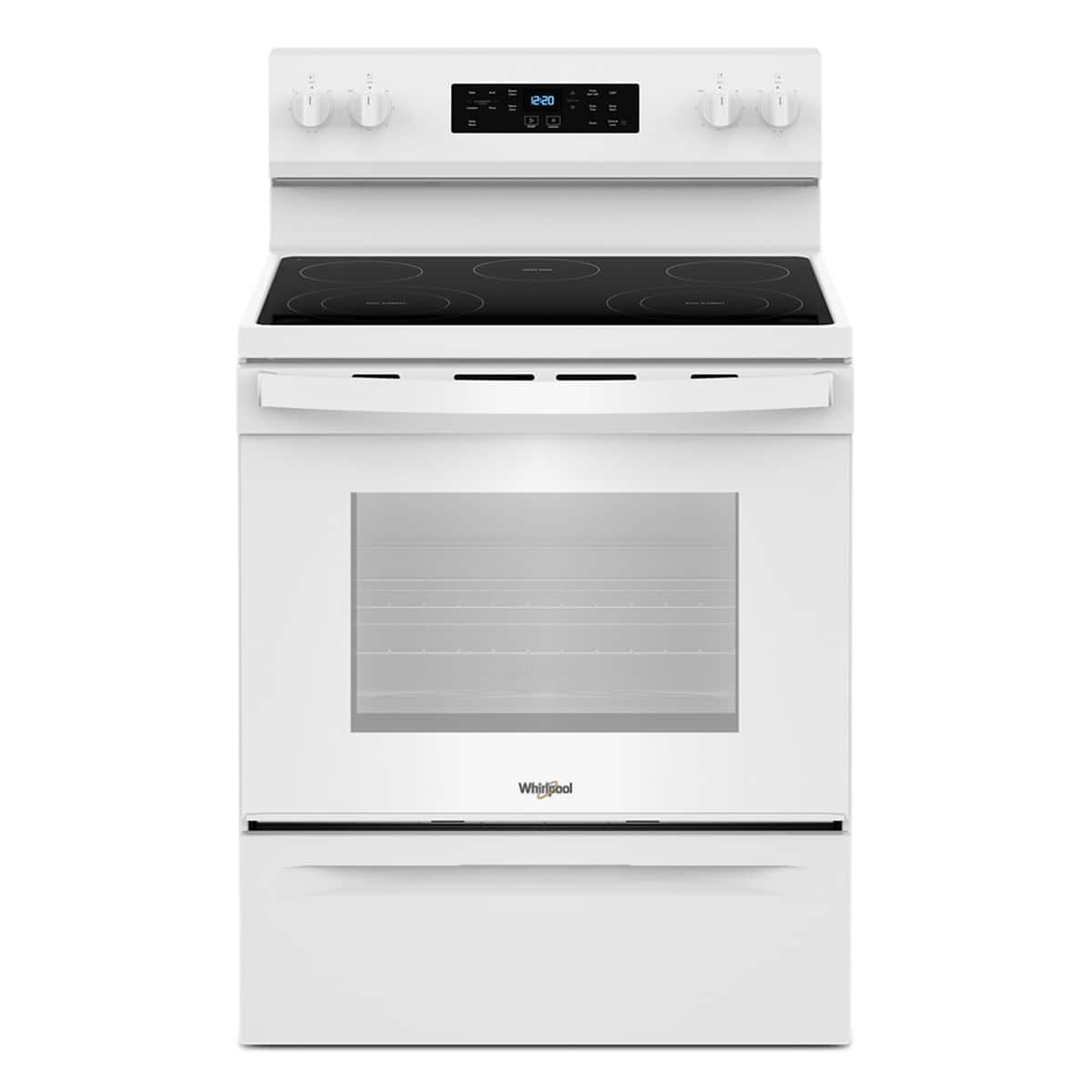 Whirlpool - 5.3 Cu. Ft. Freestanding Electric Range with Cooktop Flexibility - White product image