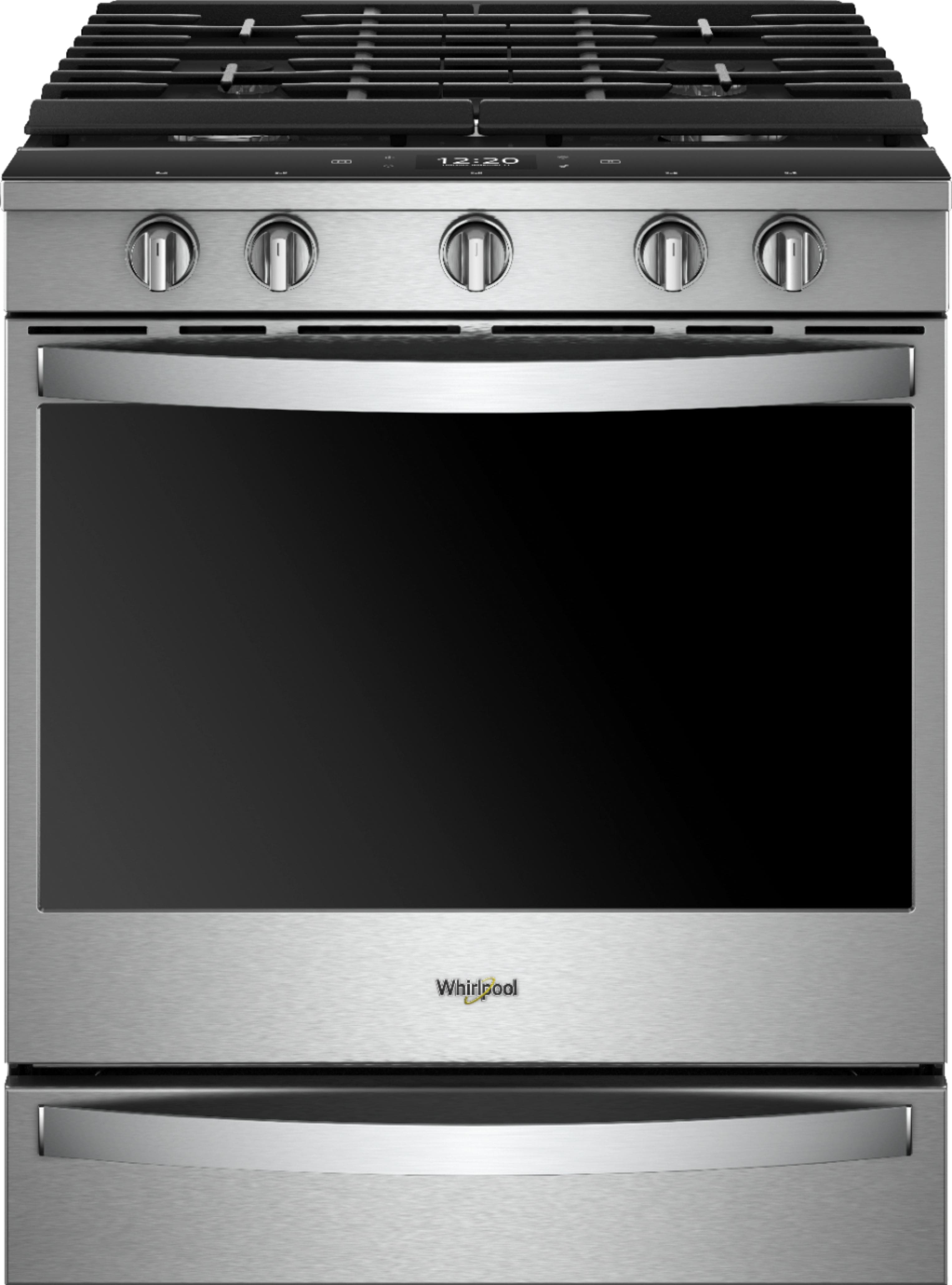 Whirlpool - 5.8 Cu. Ft. Slide-In Gas Convection Range with Self-Cleaning with Air Fry with Connection - Stainless Steel prod…