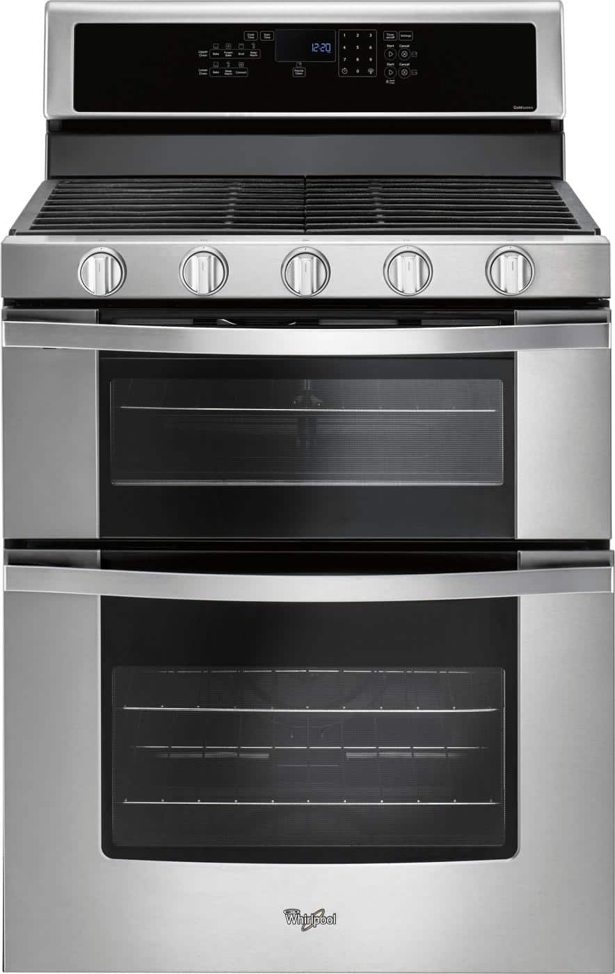 Whirlpool - 6.0 Cu. Ft. Self-Cleaning Freestanding Double Oven Gas Convection Range - Stainless Steel product image