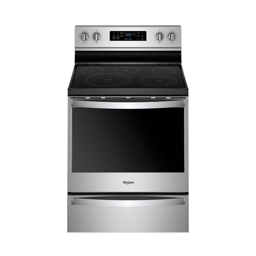 Whirlpool - 6.4 Cu. Ft. Self-Cleaning Freestanding Electric Convection Range - Stainless Steel product image