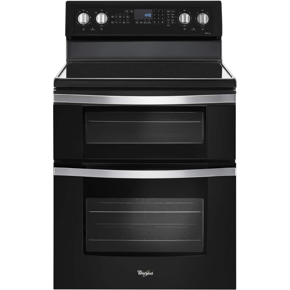 Whirlpool - 6.7 Cu. Ft. Self-Cleaning Freestanding Double Oven Electric Convection Range - Black product image
