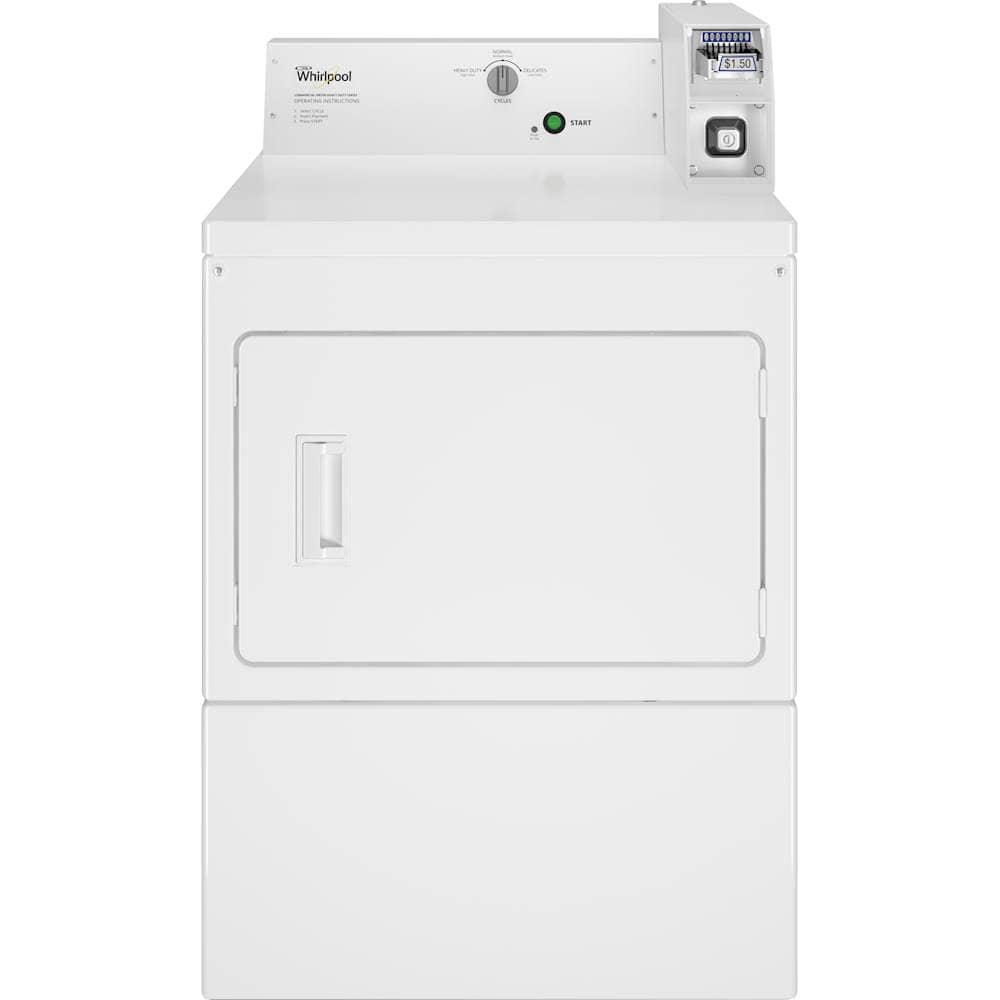Whirlpool - 7.4 Cu. Ft. Commercial Gas Dryer with Coin Slide - White product image