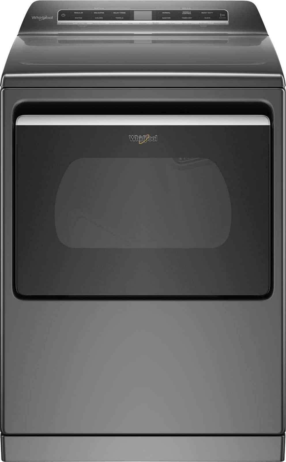Whirlpool - 7.4 Cu. Ft. Smart Electric Dryer with Steam and Advanced Moisture Sensing - Chrome Shadow product image