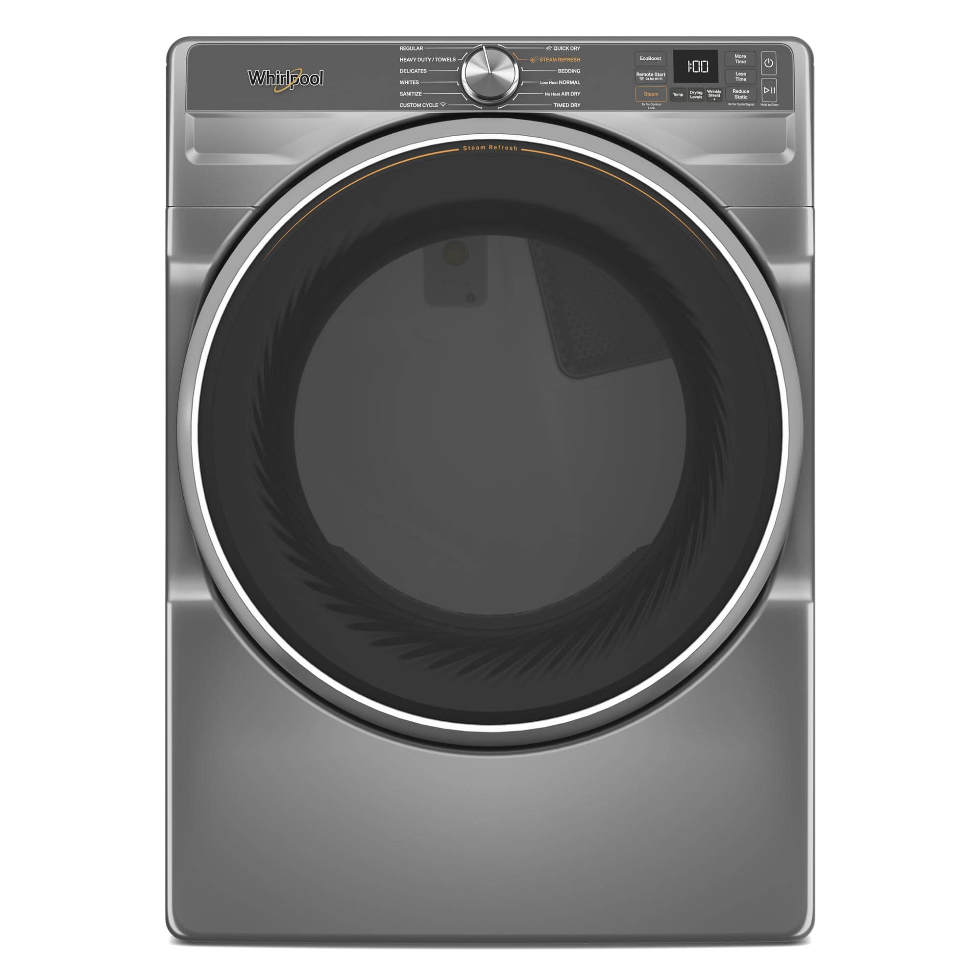 Whirlpool - 7.4 Cu. Ft. Smart Front Load ENERGY STAR Gas Dryer with Steam Capabilities - Silver product image