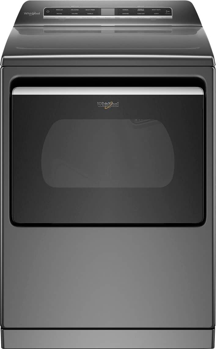 Whirlpool - 7.4 Cu. Ft. Smart Gas Dryer with Steam and Advanced Moisture Sensing - Chrome Shadow product image