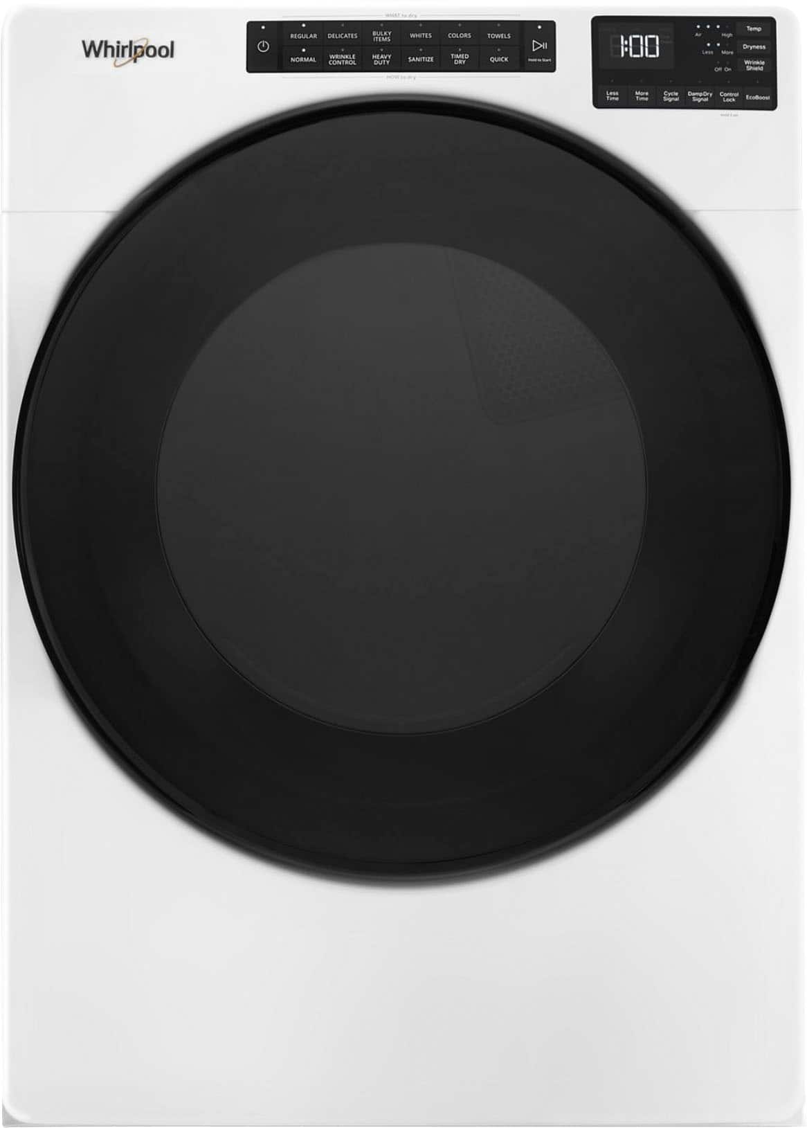 Whirlpool - 7.4 Cu. Ft. Stackable Electric Dryer with Wrinkle Shield - White product image