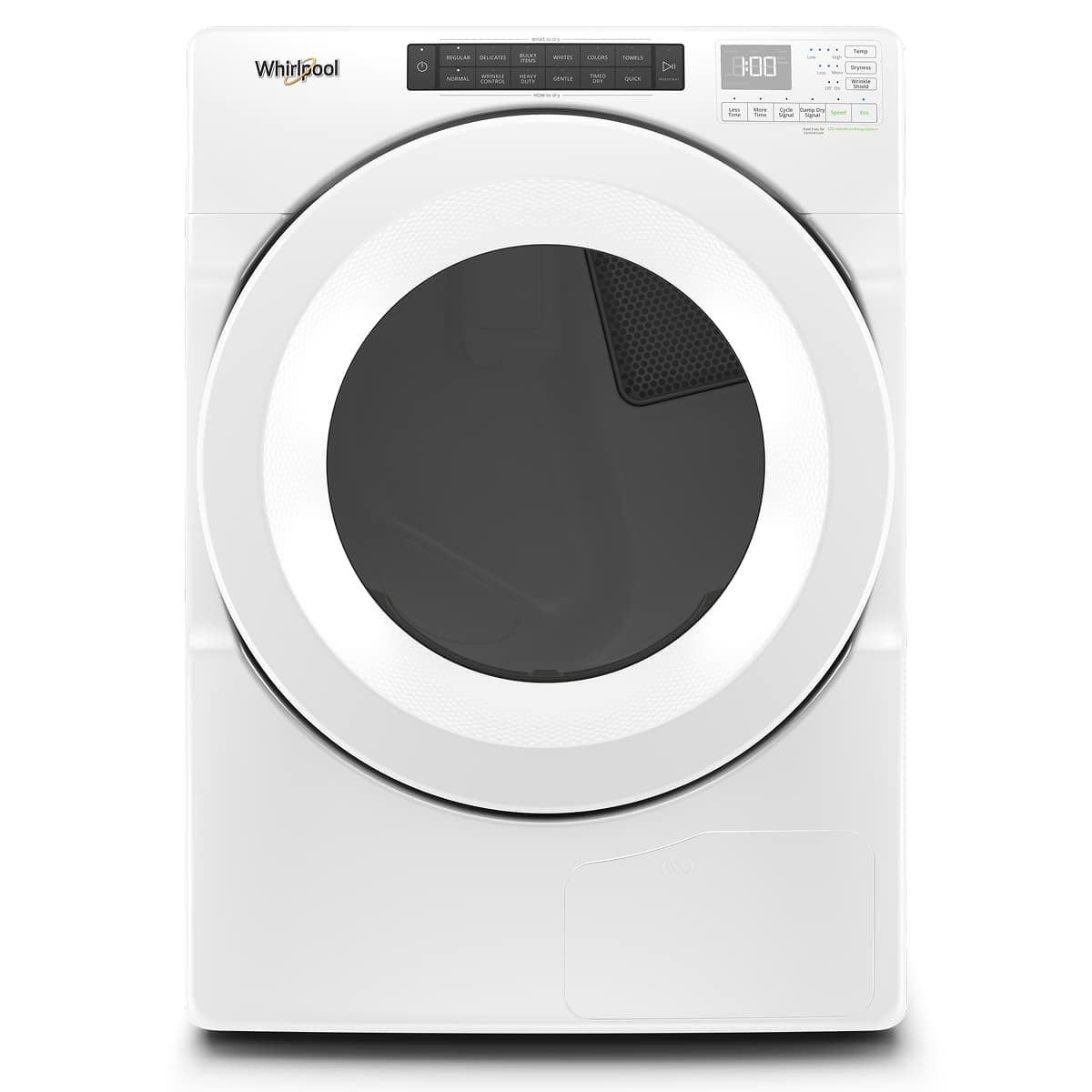 Whirlpool - 7.4 cu.ft Front Load Heat Pump Dryer with Intiutitive Touch Controls, Advanced Moisture Sensing - White product…