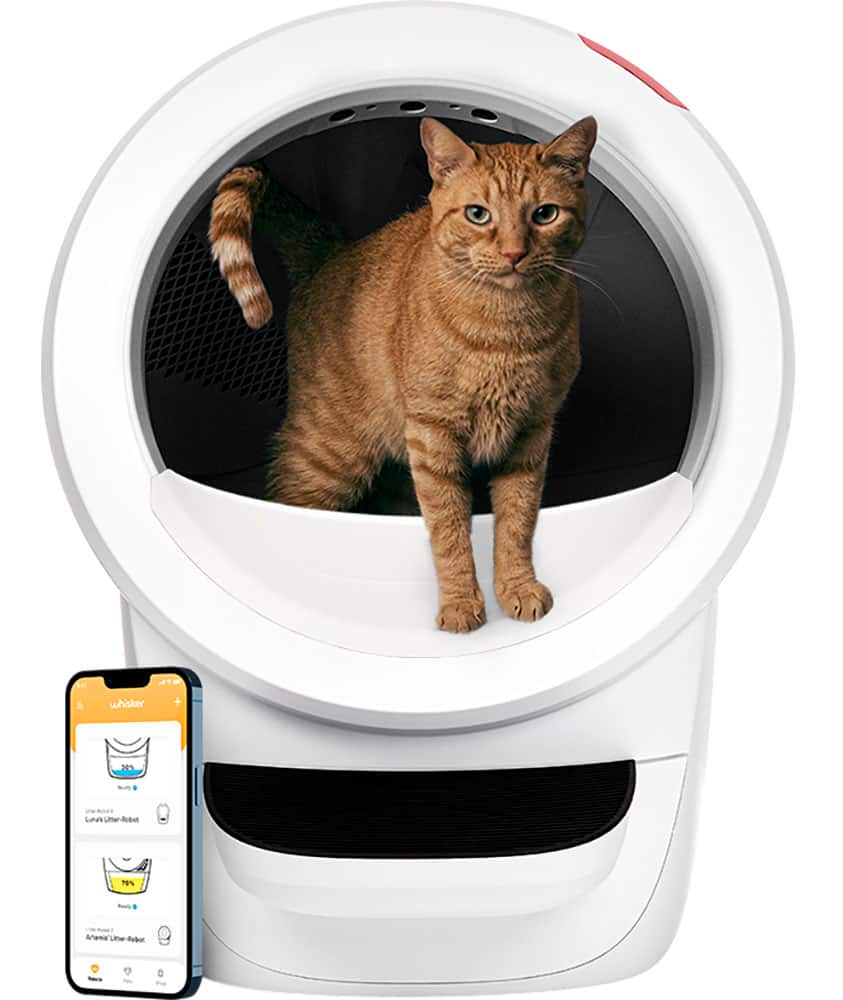 Whisker - Litter-Robot® 4 Smart App-Controlled Self-Cleaning Litter Box - White product image