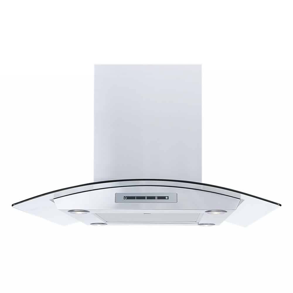 Windster Hoods - 30 inches - Convertible - Island Range Hood - Stainless Steel/Glass product image