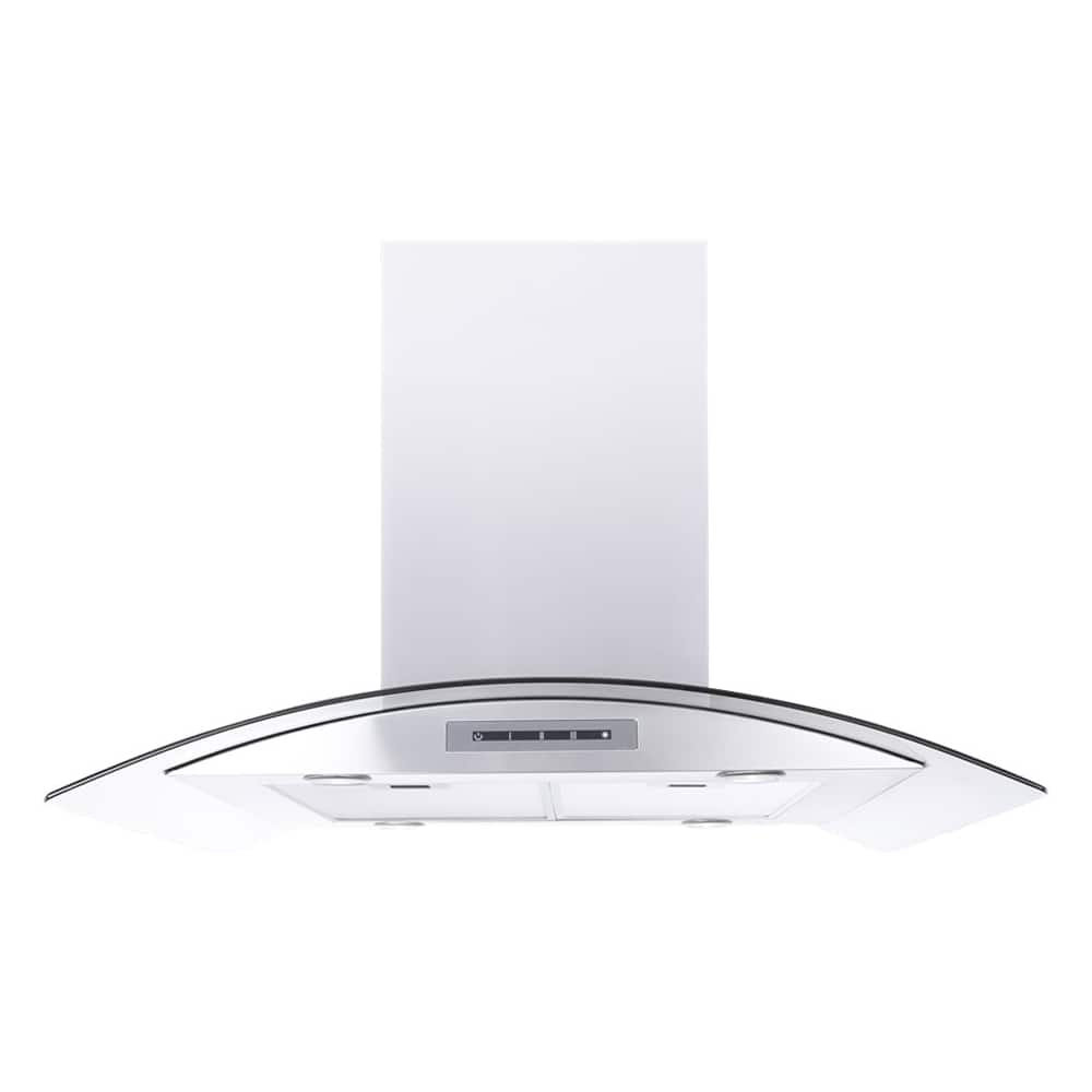 Windster Hoods - 36 inches - Convertible - Island Range Hood - Stainless Steel/Glass product image