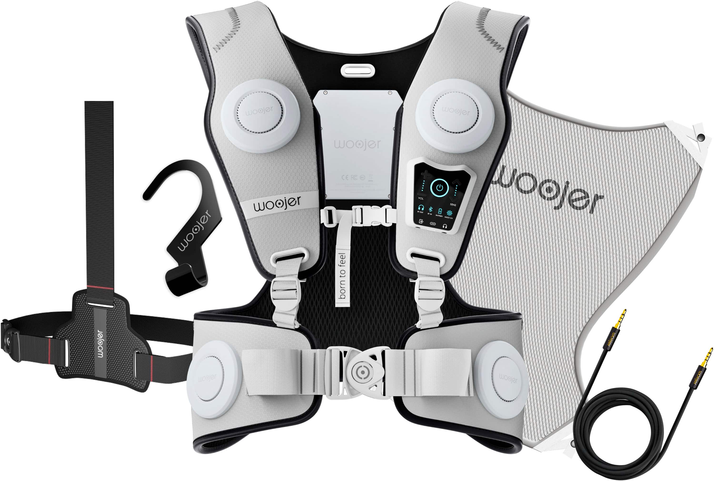 Woojer - Made for Meta High Fidelity Haptic Vest 3 - Special Gamer Bundle - Gray product image