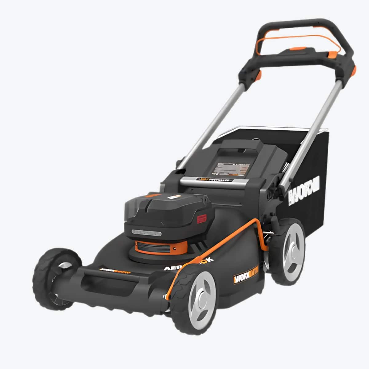 WORX - Nitro WG760 40V 21" Cordless Self-Propelled Lawn Mower with Brushless Motor (2 Batteries & 1 5.0Ah Charger) - Black p…