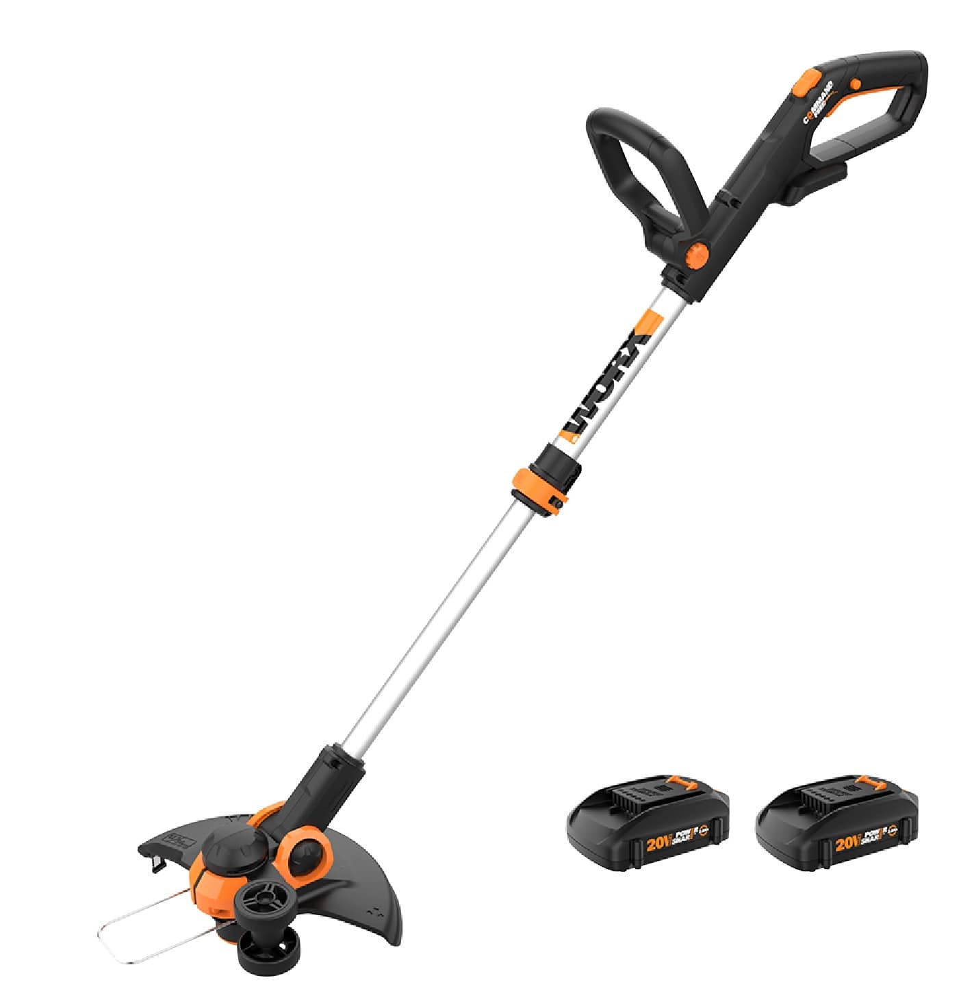 WORX - WG163.1 GT 3.0 20V 12-Inch Cutting Diameter Cordless Grass Trimmer (2 x 2.0 Ah Batteries & 1 x Charger) - Orange prod…