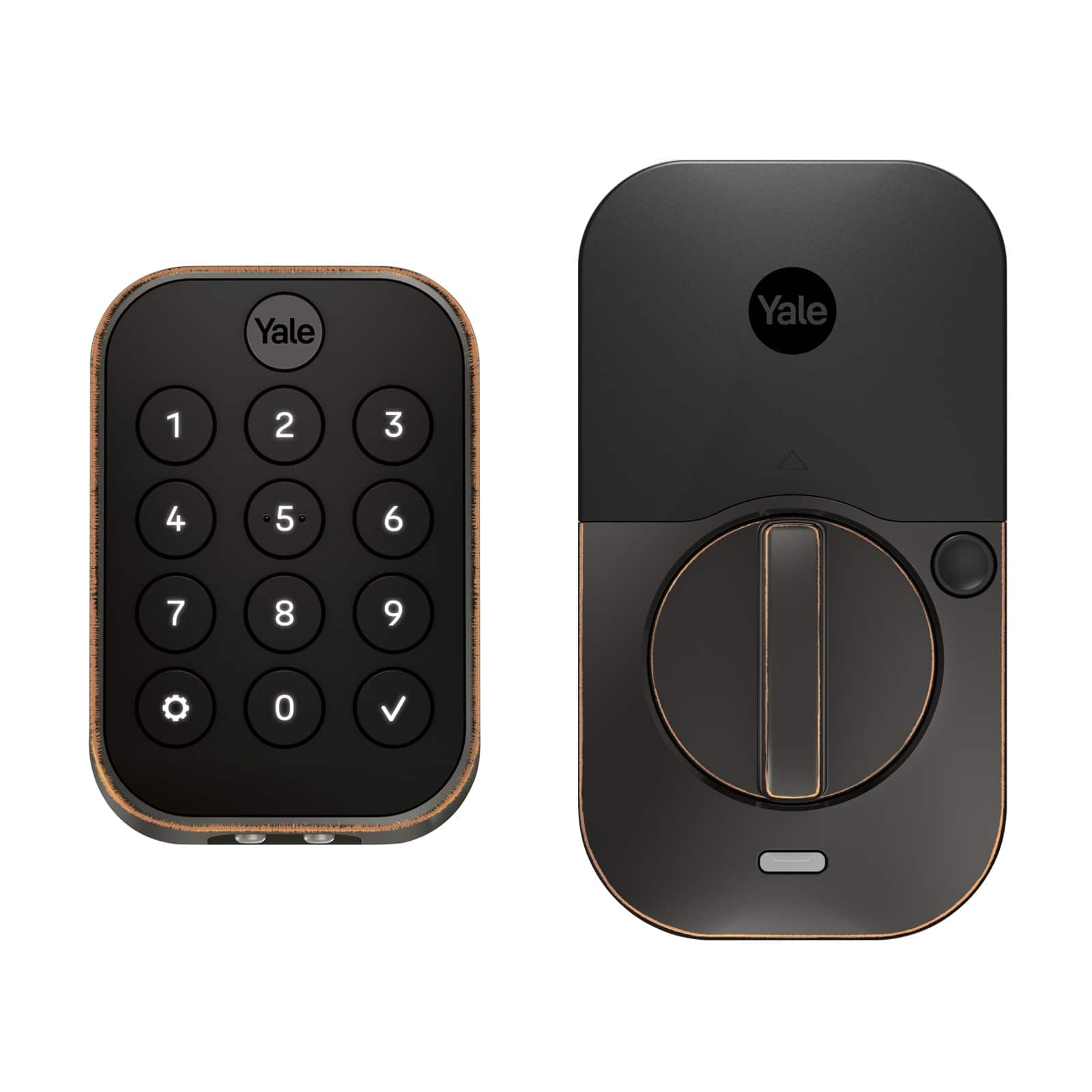 Yale - Assure Lock 2 - Smart Lock Keyless Wi-Fi Deadbolt with Push Button Keypad Access - Black Suede product image
