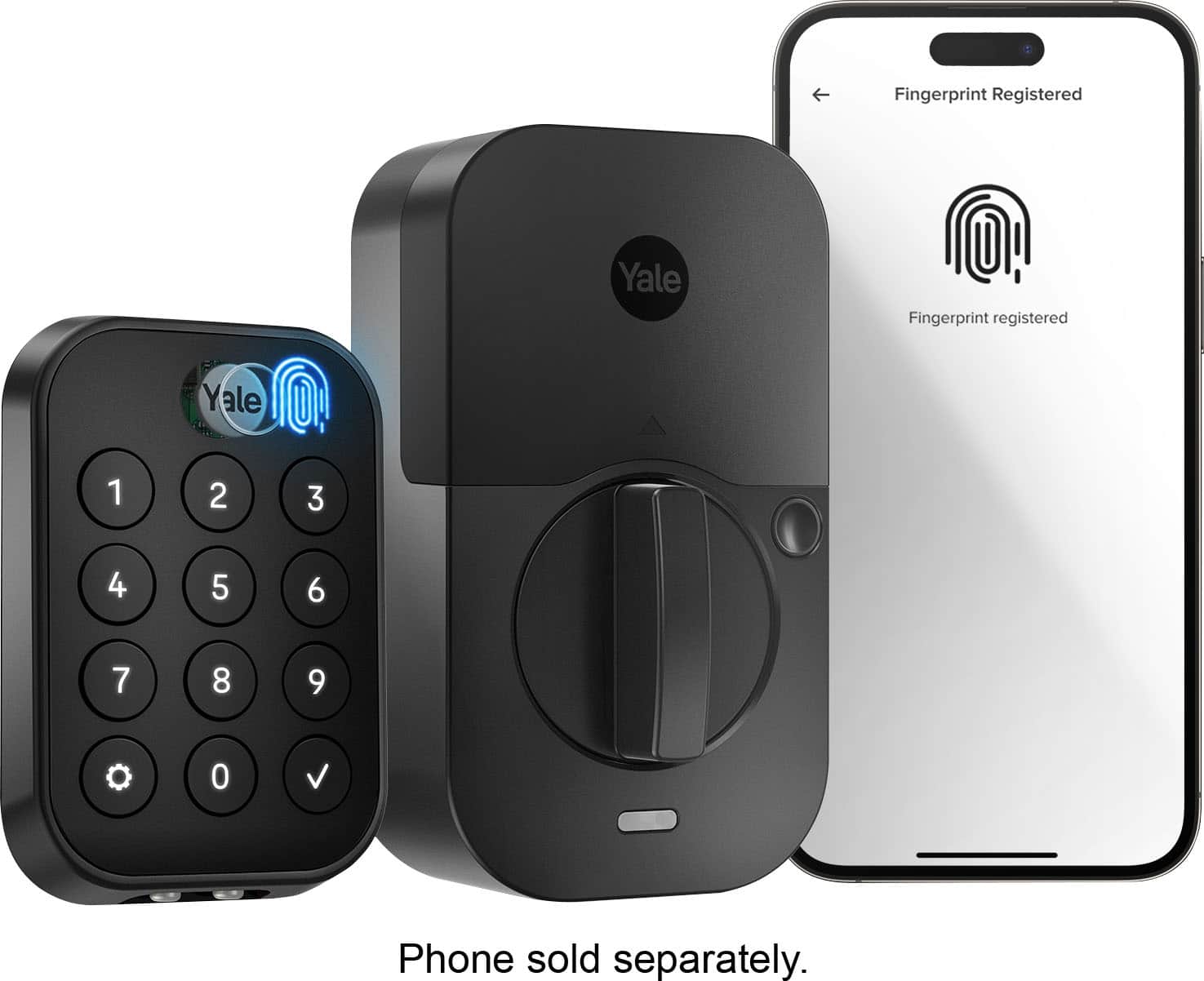 Yale - Assure Lock 2 Smart Lock Touch Key-Free Keypad with Bluetooth - Black Suede product image