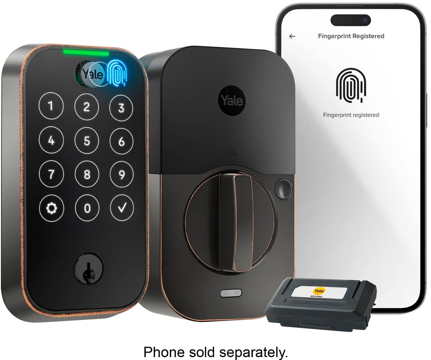 Yale - Assure Lock 2 - Smart Lock Wi-Fi Deadbolt with Touchscreen Keypad | Fingerprint Access - Black Suede product image
