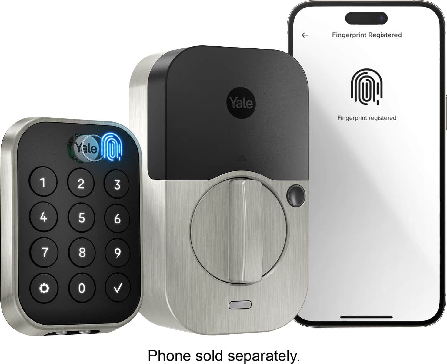 Yale - Assure Lock 2 Touch Key-Free Keypad with Bluetooth - Satin Nickel product image