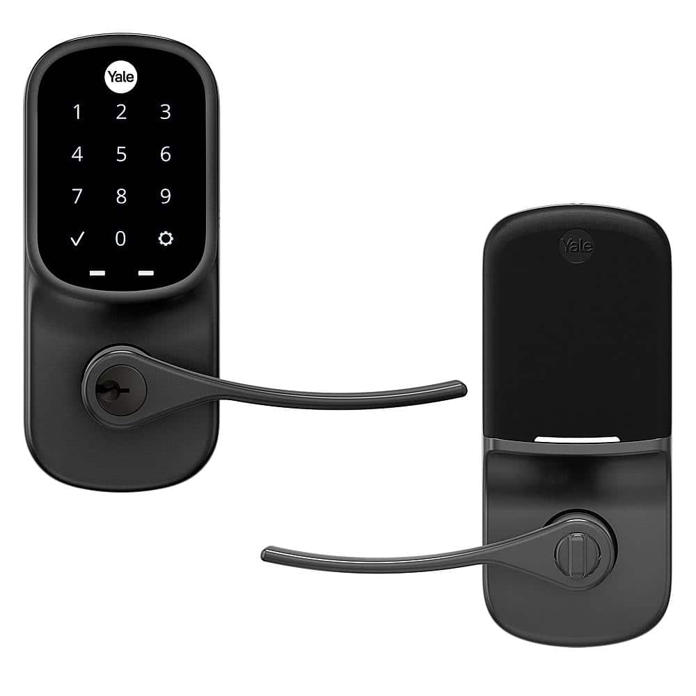 Yale - Assure Lock - Electronic Lever Lock with Touchscreen Keypad | Key Access - Black Suede product image